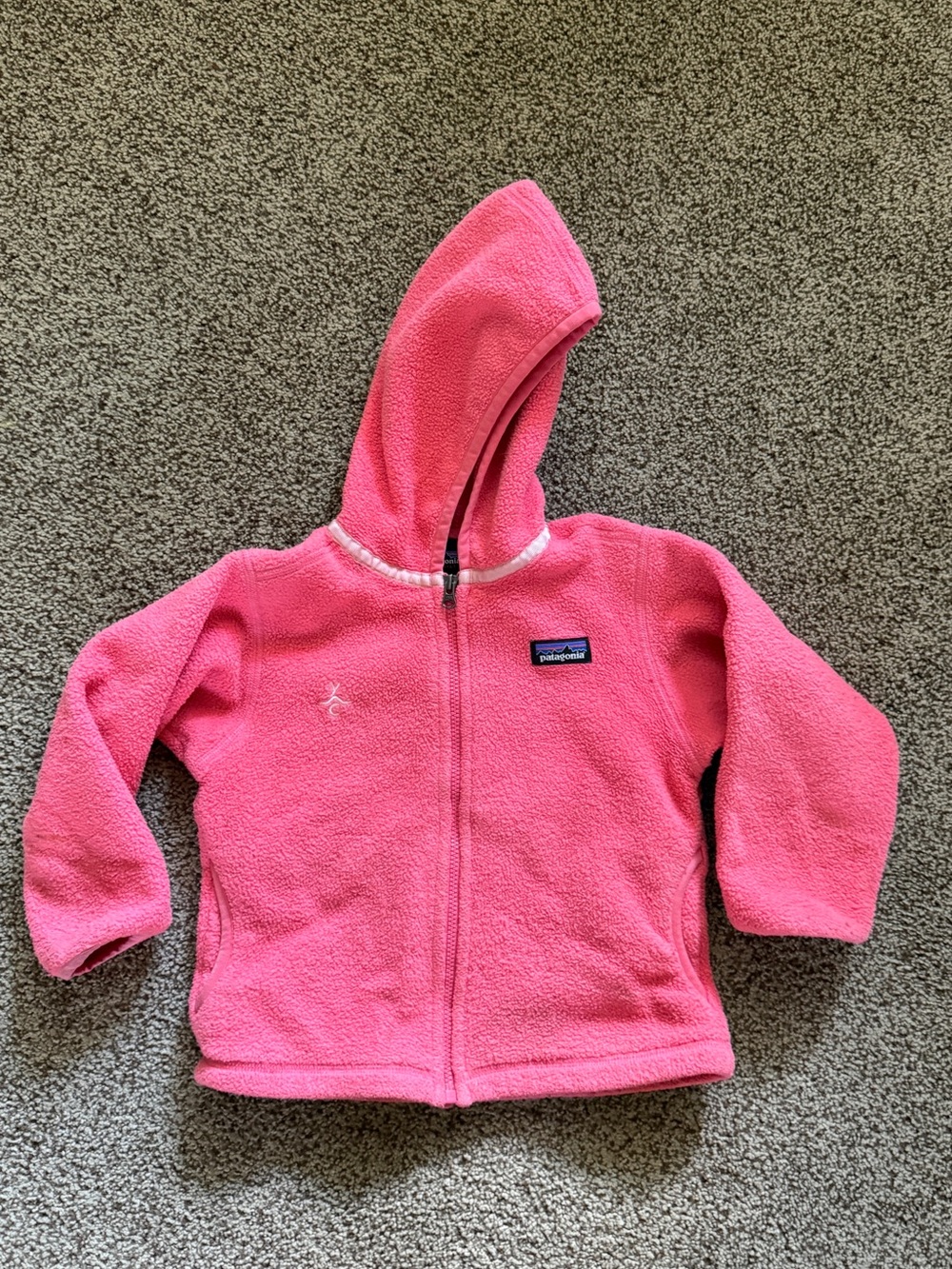 Patagonia Kids Bright Pink Fleece Zip-Up Hoodie